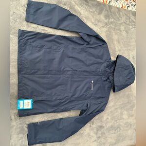 New Columbia Omni-tech Waterproof Jacket Men Medium Navy Color Way